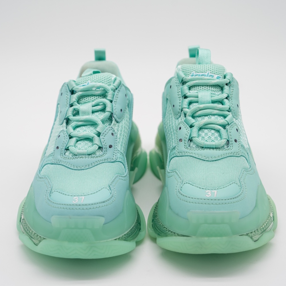 size 37 EU / 7 US Balenciaga Triple S Sneakers Mint Green - Picture 2 of 15
